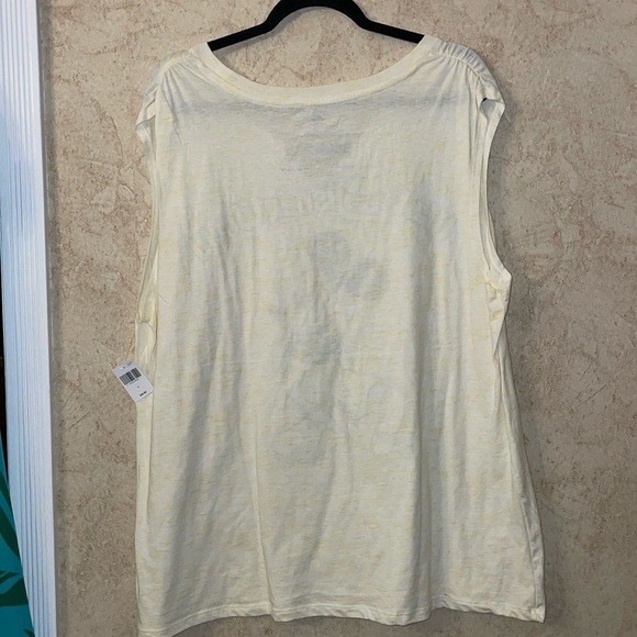 Disney Mickey Mouse White Sleeveless Top with Mickey Mouse Print - Picture 2 of 6